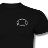 T-shirt noir - Oreilles de chien personnalisées