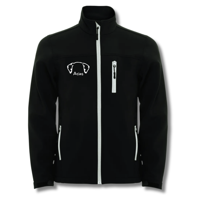 Softshell noir - Oreilles de chien personnalisées