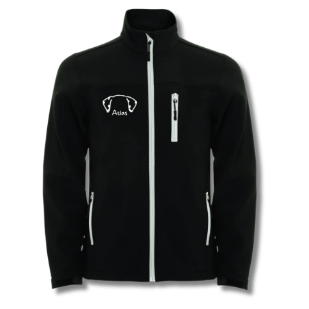 Softshell noir - Oreilles de chien personnalisées