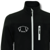 Softshell noir - Oreilles de chien personnalisées