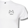 T-shirt blanc - Oreilles de chien personnalisées