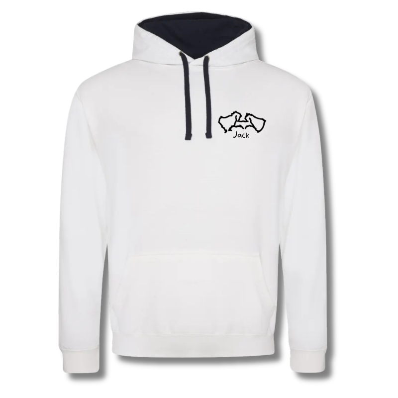 Sweat blanc - Oreilles de chien personnalisées