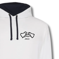 Sweat blanc - Oreilles de chien personnalisées