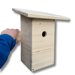 Nichoir à mésanges en bois naturel